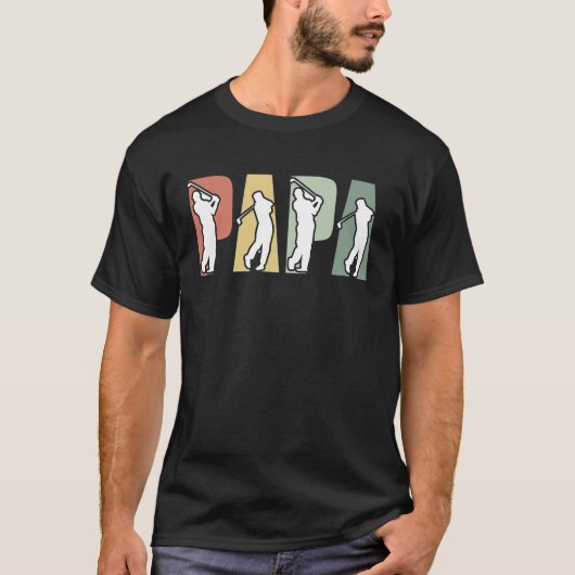 T-shirt Papa Father's Day Golf Grandpa (Devant)