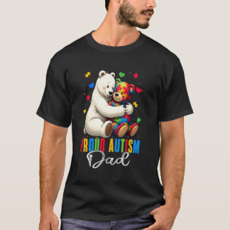 T-shirt Papa fier de l'autisme Ours Sensibilisation à l'au