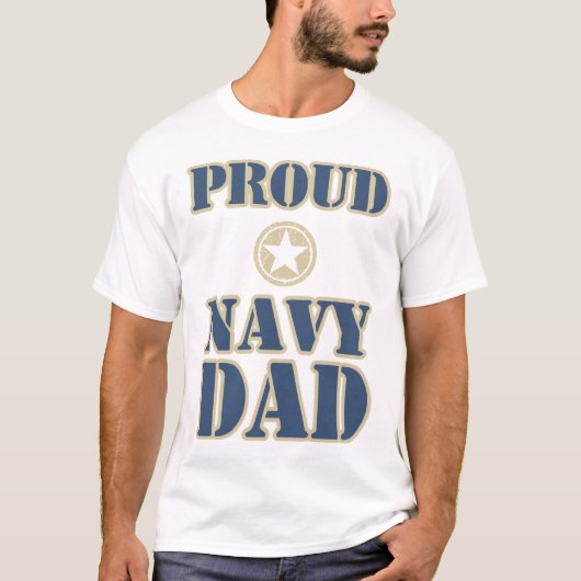 T-shirt Papa fier de marine (Devant)