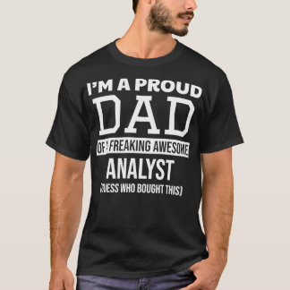 T-shirt Papa fier d'un analyste génial qui se fâche