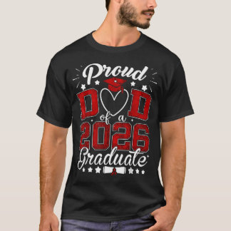 T-shirt Papa Fier D'un Diplômé De La Promotion 2026