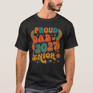 T-shirt Papa fier d'un élève de terminale 2027.