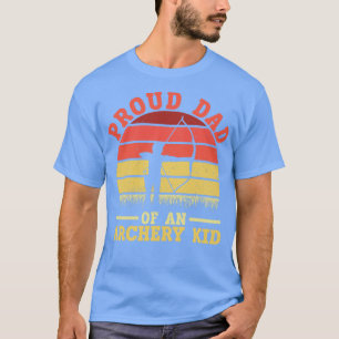 T-shirt Papa Fier D'un Enfant Tir À L'arc Arc De Tir À L'a
