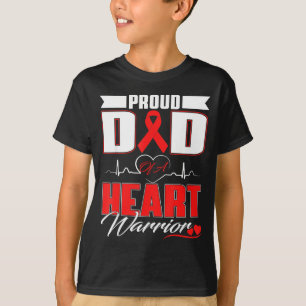 T-shirt Papa fier d'un guerrier du cœur Mois de sensibilis