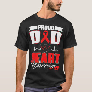 T-shirt Papa fier d'un guerrier du cœur Sensibilisation à