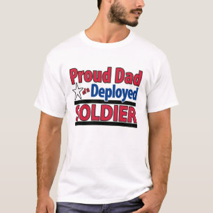 T-shirt Papa fier d'une chemise déployée de soldat