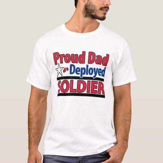 T-shirt Papa fier d'une chemise déployée de soldat (Devant)