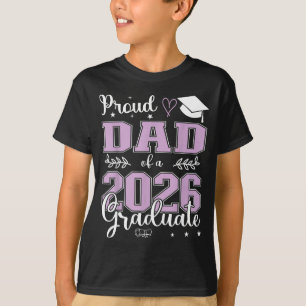 T-shirt Papa fier minimaliste diplômé de la promotion 2026