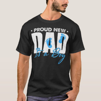T-shirt Papa Fier Nouveau C'est Un Garçon - Promu Papa