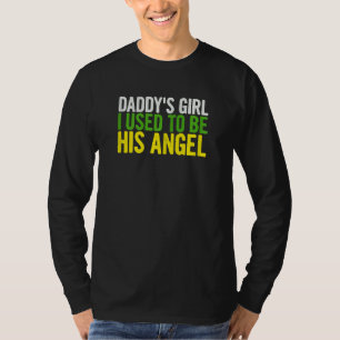 T-shirt Papa Fille J'Étais Son Ange Papa Pères D