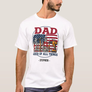 T-shirt Papa, Fixer De Toutes Les Choses - Menuiserie Patr