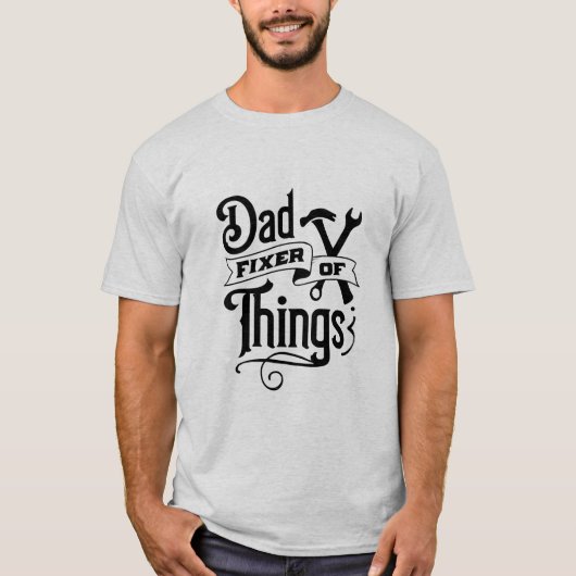 T-shirt Papa, Fixer des objets (Devant)