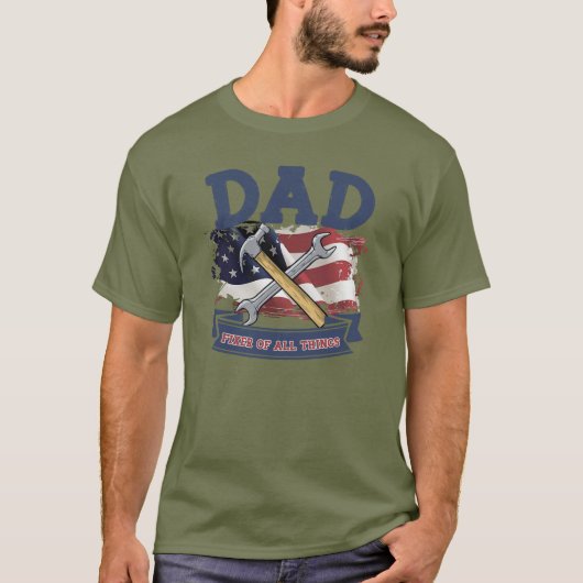T-shirt Papa Fixer of All Things (Devant)