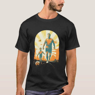 T-shirt Papa footballeur père fils joueur de football spor