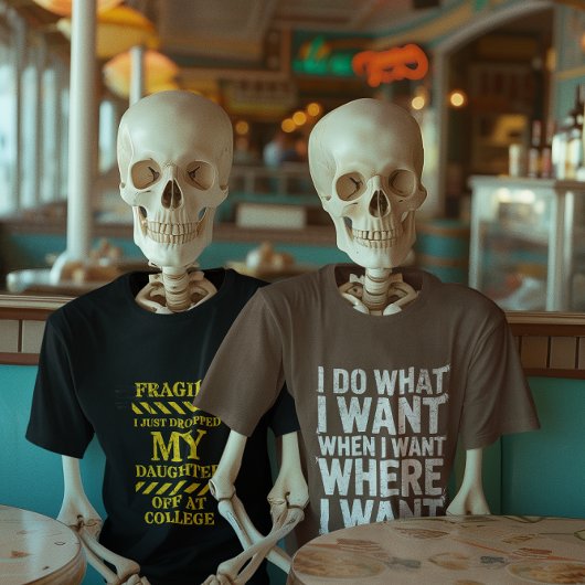T-shirt papa fragile : Fille juste déversée à Coll