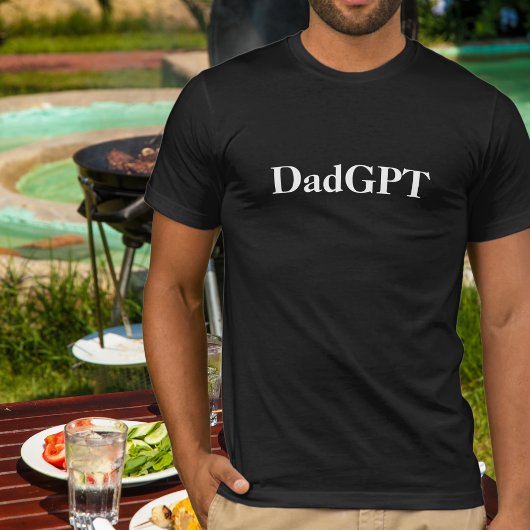 T-shirt Papa Funny Anniversaire PapaGPT Powered by AI & Pa