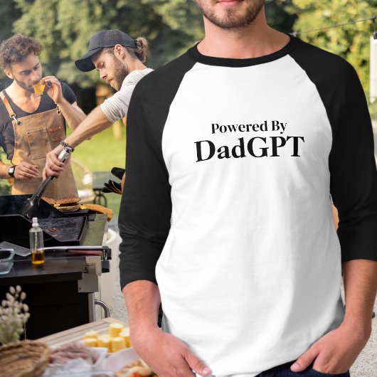 T-shirt Papa Funny Anniversaire - Powered By DadGPT - Ai J