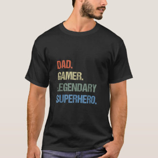 T-shirt Papa gamer légendaire superhéros Débardeur