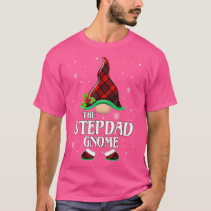 T-shirt Papa Gnome à Carreaux Rouges Noël en Famille
