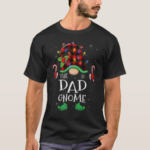 T-shirt Papa Gnome Buffalo Plaid Correspondant Famille Noë