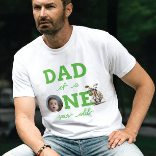 T-shirt Papa Golf First Birthday Photo personnalisée