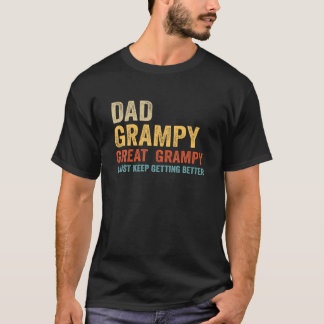 T-shirt Papa Grampy Great Grampy Funky Papa Grandpa Cadeau