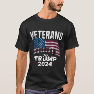 T-shirt Papa Grand-Père Anciens Combattants Pour Trump 202