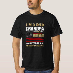 T-shirt Papa, grand-père et vétéran du Vietnam