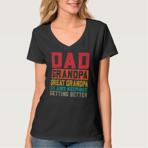 T-shirt Papa grand-père grand-grand-père grand-père grand-