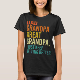 T-shirt Papa Grand-Père Grand-Père Je Continue À Parier