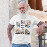 T-shirt Papa Grand-Père Petits-Enfants Photo Collage<br><div class="desc">Célébrez l'amour de Papa avec le T-shirt "Papa Grand-père Petits-enfants Photo Collage". Ce tee-shirt personnalisé présente un collage de photos chères capturant des moments spéciaux avec ses petits-enfants. Fabriqué en tissu doux et durable, il offre confort et style. Le design personnalisé et l'imprimé dynamique en font un cadeau significatif que...</div>