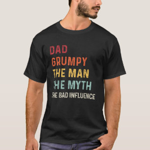 T-shirt Papa Grandad L'Homme Le Mythe La Mauvaise Influenc