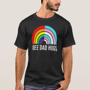 T-shirt Papa Gratuit Ennuis Transgenre Arc En Ciel Drapeau