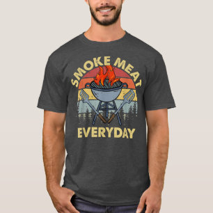 T-shirt Papa Griller de la viande fumée tous les jours BBQ