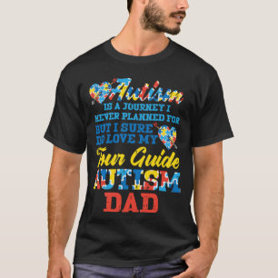 T-shirt Papa guide de voyage non planifié pour l'autisme S