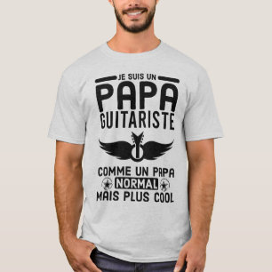 T-shirt Papa guitariste