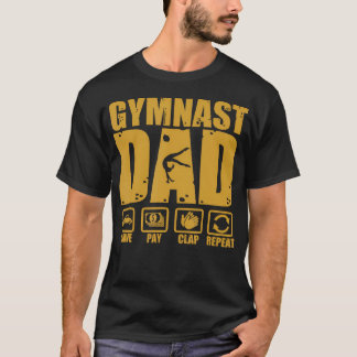 T-shirt Papa Gymnastique Drôle Conduire Payer Applaudir Ré