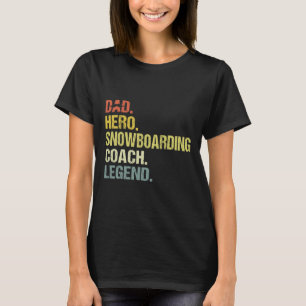 T-shirt Papa Hero Entraîneur de snowboard Funky Snowboard