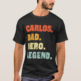 T-shirt Papa Hero Legend Personnalisé Nom Pères D