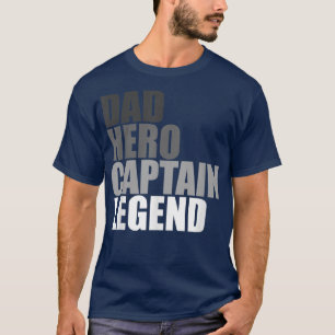 T-shirt Papa Héros Capitaine Légende Funny Bateau à voile