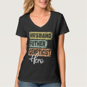 T-shirt Papa héros de profession père Généticien 1
