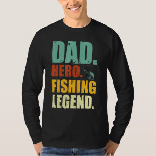 T-shirt Papa Héros Légende De Pêche Pour Pêcheur Père