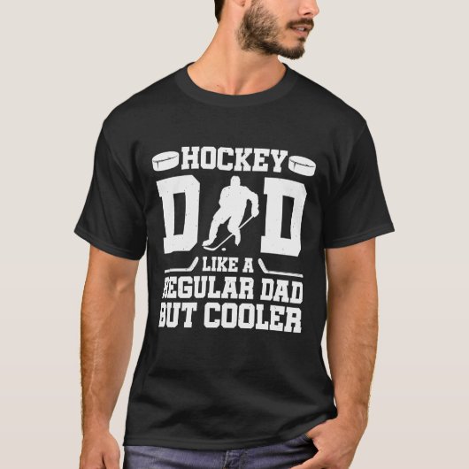 T-shirt Papa Hockey Comme Papa Normal Mais Papa Hockey Gla (Devant)