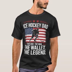 T-shirt Papa Hockey Le Portefeuille, Père de Hockey sur Gl