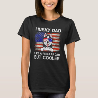 T-shirt Papa Husky Drôle Comme Un Papa Normal Mais Chien P