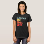 T-shirt Papa incroyable 2012 Depuis 2012 (Devant entier)