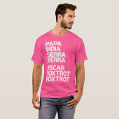 T-shirt Papa India Sierra Oscar Foxtrot (Devant entier)