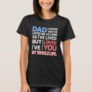 T-shirt Papa Je Sais Que Tu M'Aimais Aussi Longtemps Que J