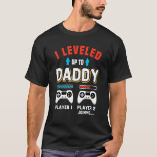 T-shirt Papa joueur homme progéniture joystick niveau supé