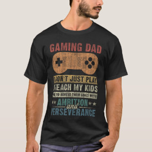 T-shirt Papa joueur père fête des pères vidéo joueur papa